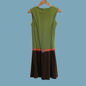 1960's Vintage Dress Drop Waist Retro Mod Dress Sz S